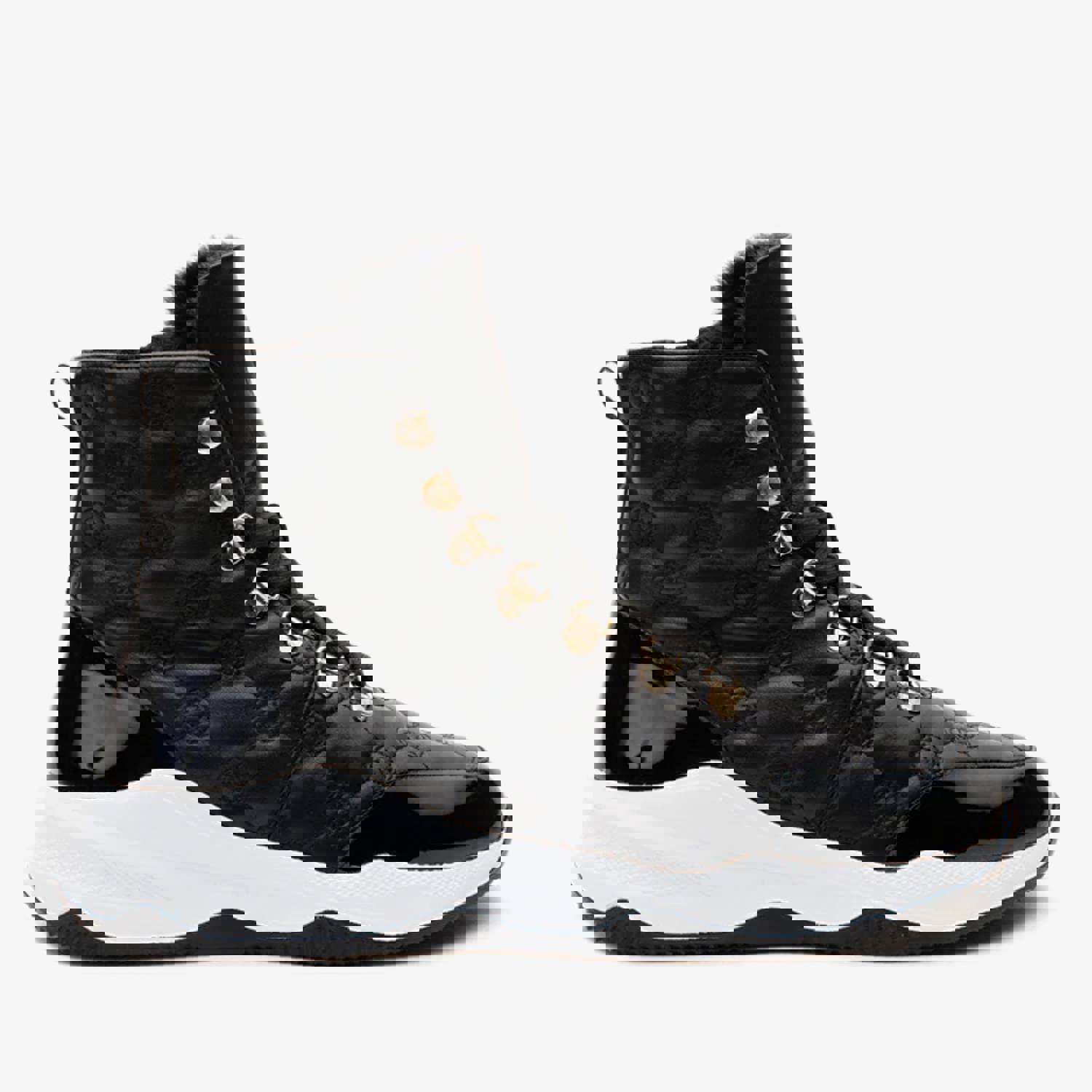 Cambridge Black Quilted Leather Ankle Women Boot