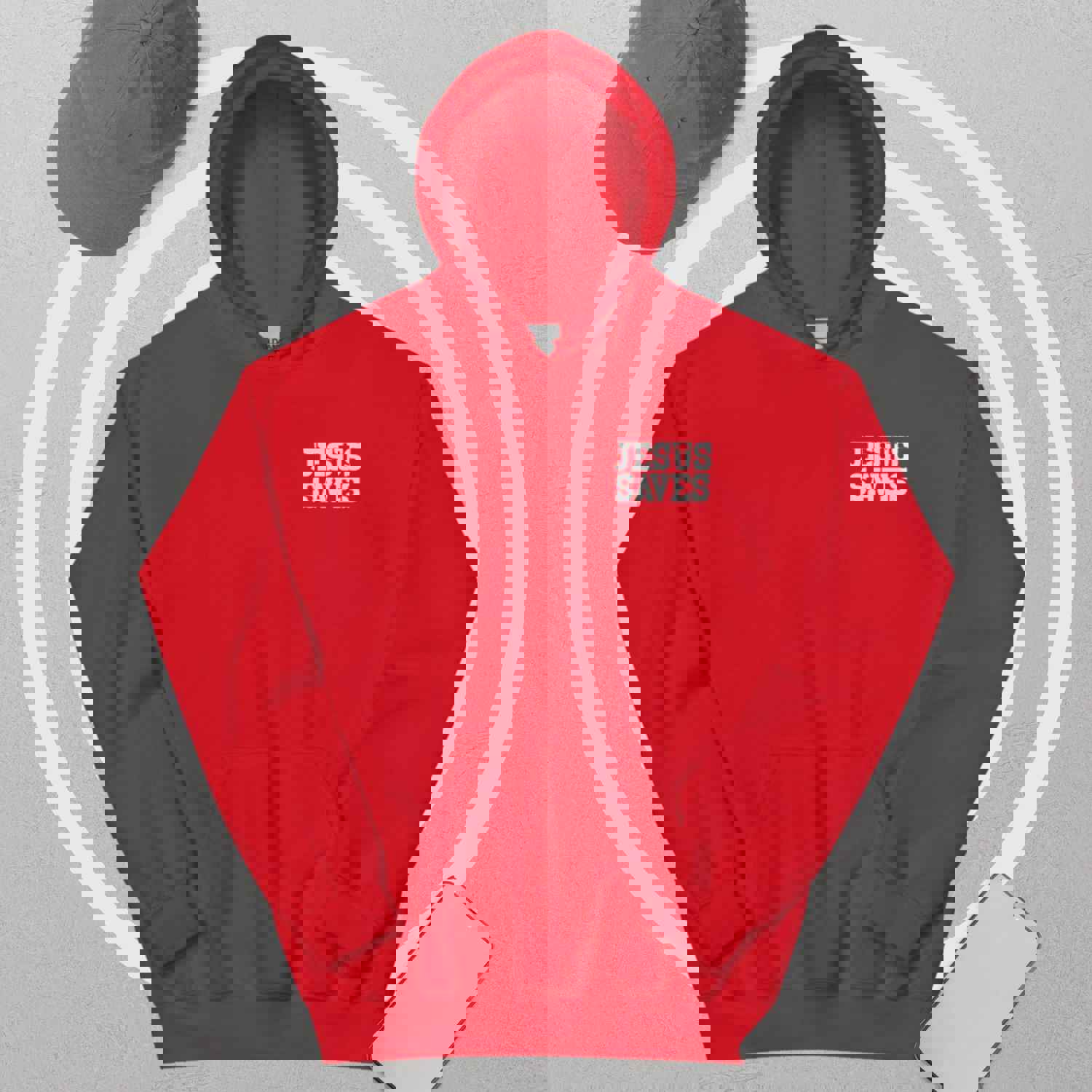 Christian Jesus Saves Two Sided Womens Hoodie