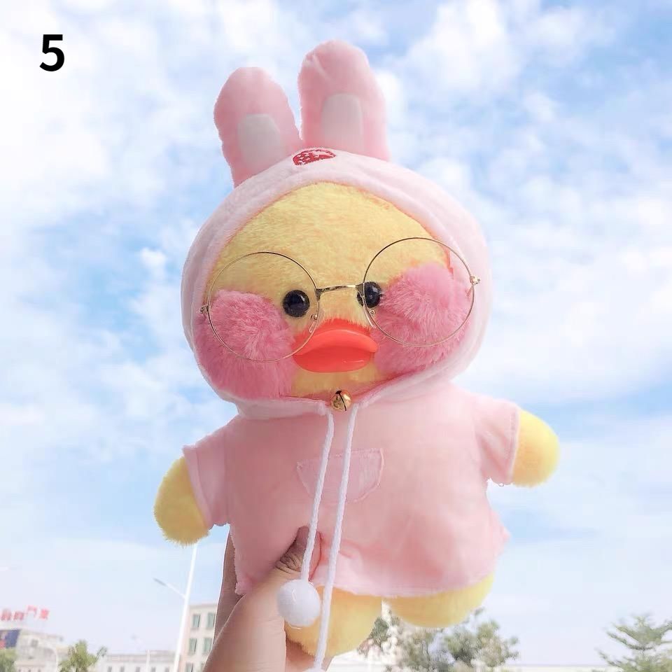 Kawaii LaLafanfan Cafe Yellow Duck Plush Toy - Perfect Birthday Gift for Girls