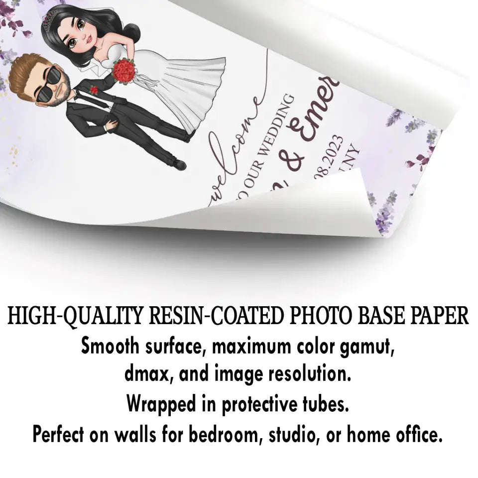 Personalized Custom Poster/Wrapped Canvas - Anniversary, Wedding Gift For Couple