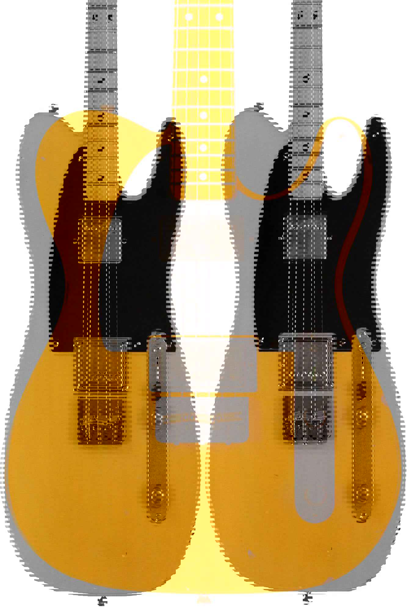 Nash T-2HB Guitar, Butterscotch Blonde, Light Aging - Classic Telecaster with Lollar Humbuckers
