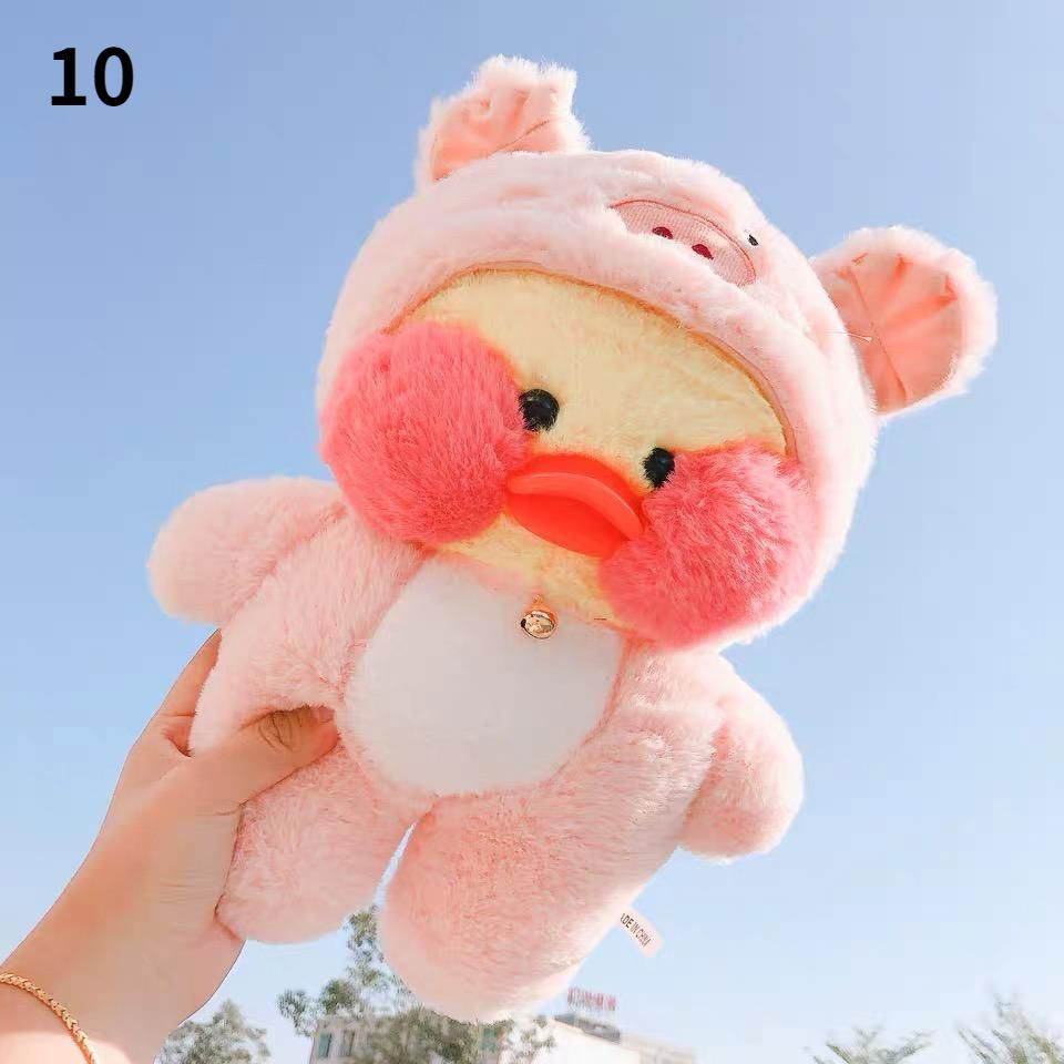 Kawaii LaLafanfan Cafe Yellow Duck Plush Toy - Perfect Birthday Gift for Girls