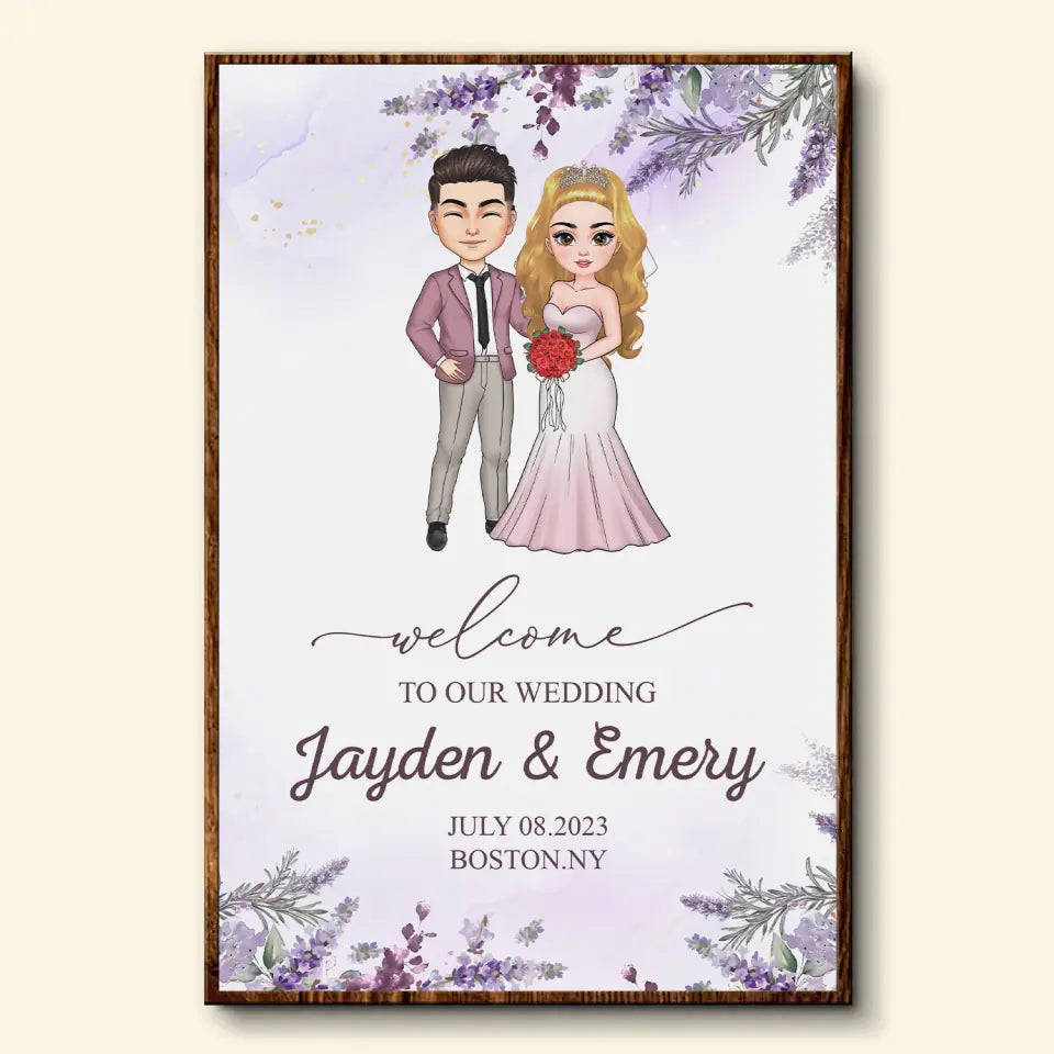 Personalized Custom Poster/Wrapped Canvas - Anniversary, Wedding Gift For Couple