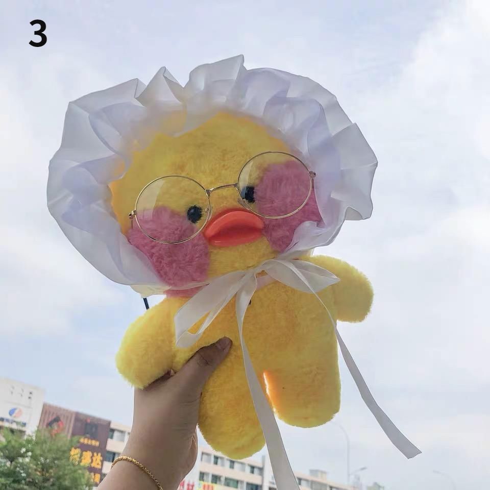 Kawaii LaLafanfan Cafe Yellow Duck Plush Toy - Perfect Birthday Gift for Girls