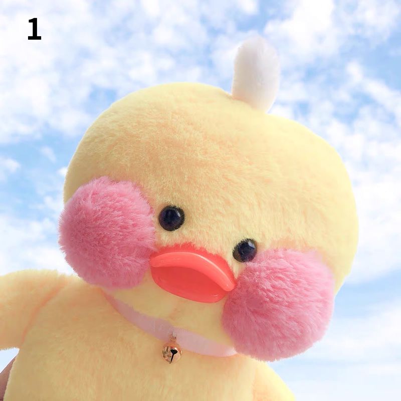 Kawaii LaLafanfan Cafe Yellow Duck Plush Toy - Perfect Birthday Gift for Girls
