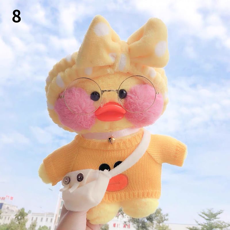Kawaii LaLafanfan Cafe Yellow Duck Plush Toy - Perfect Birthday Gift for Girls