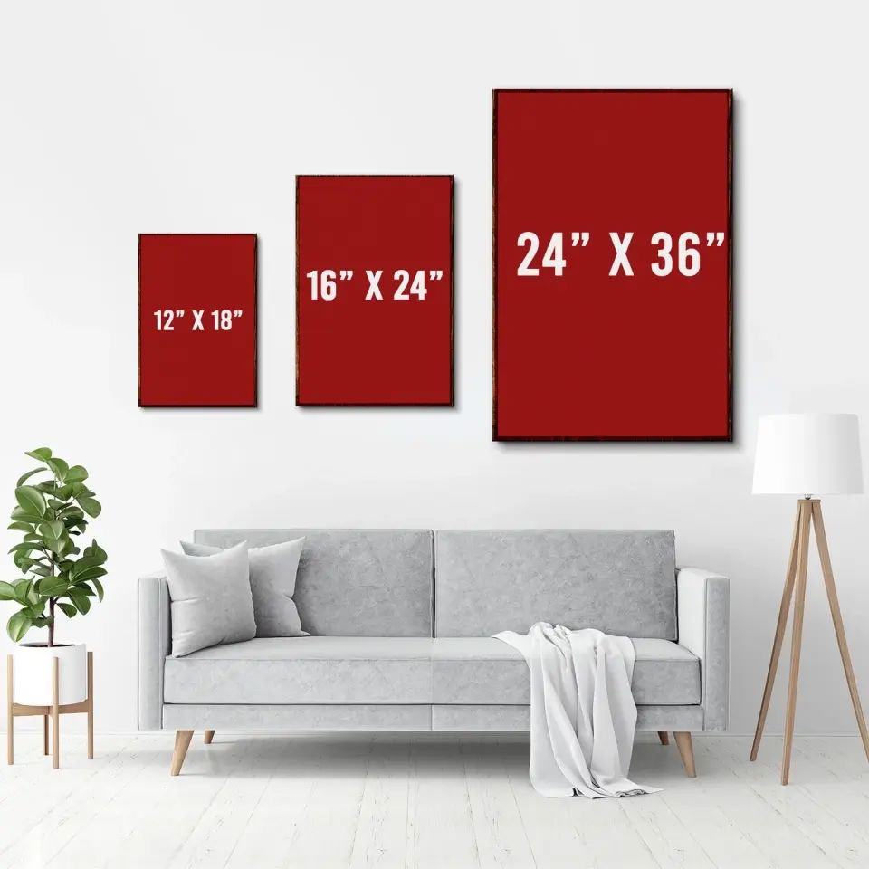 Personalized Custom Poster/Wrapped Canvas - Anniversary, Wedding Gift For Couple