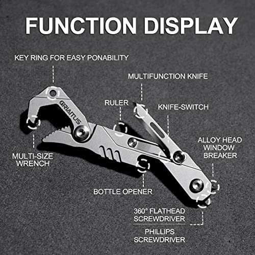 7-in-1 Multitool Camping Accessories with Wrench, Knife, Screwdriver, and More