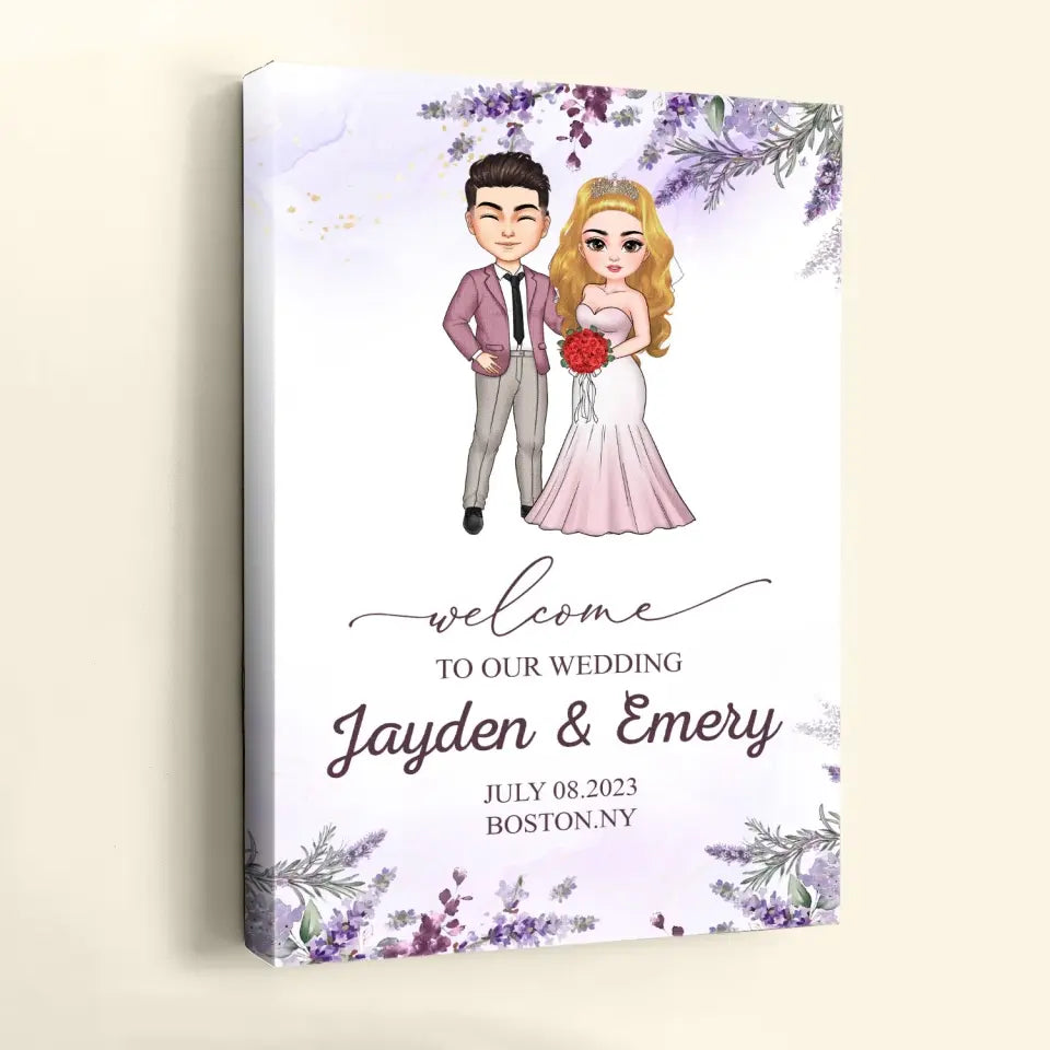 Personalized Custom Poster/Wrapped Canvas - Anniversary, Wedding Gift For Couple