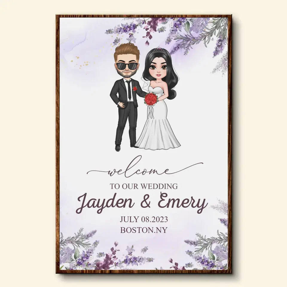 Personalized Custom Poster/Wrapped Canvas - Anniversary, Wedding Gift For Couple