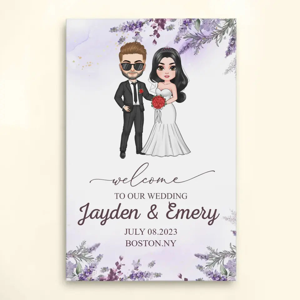 Personalized Custom Poster/Wrapped Canvas - Anniversary, Wedding Gift For Couple