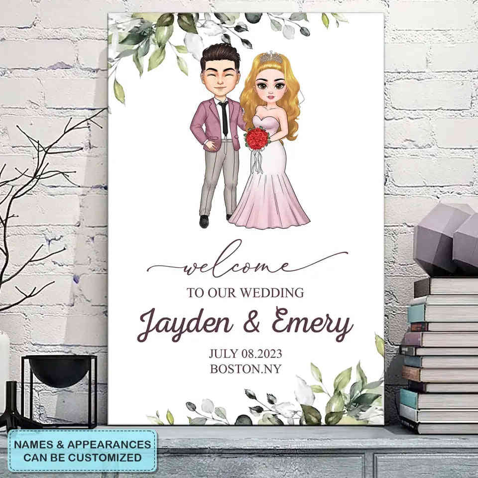 Personalized Custom Poster/Wrapped Canvas - Anniversary, Wedding Gift For Couple