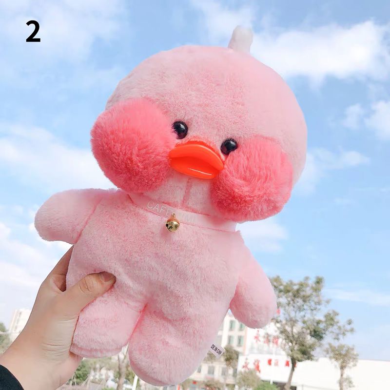 Kawaii LaLafanfan Cafe Yellow Duck Plush Toy - Perfect Birthday Gift for Girls