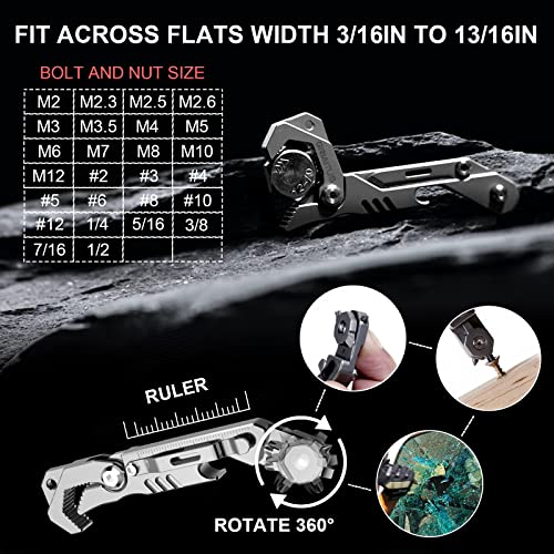 7-in-1 Multitool Camping Accessories with Wrench, Knife, Screwdriver, and More