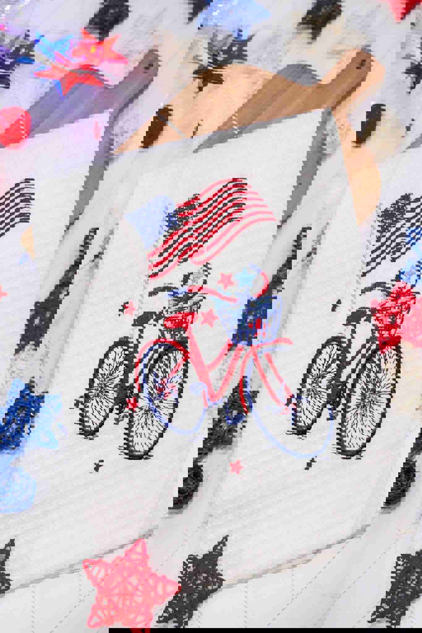 Patriotic Bike Kitchen Towel