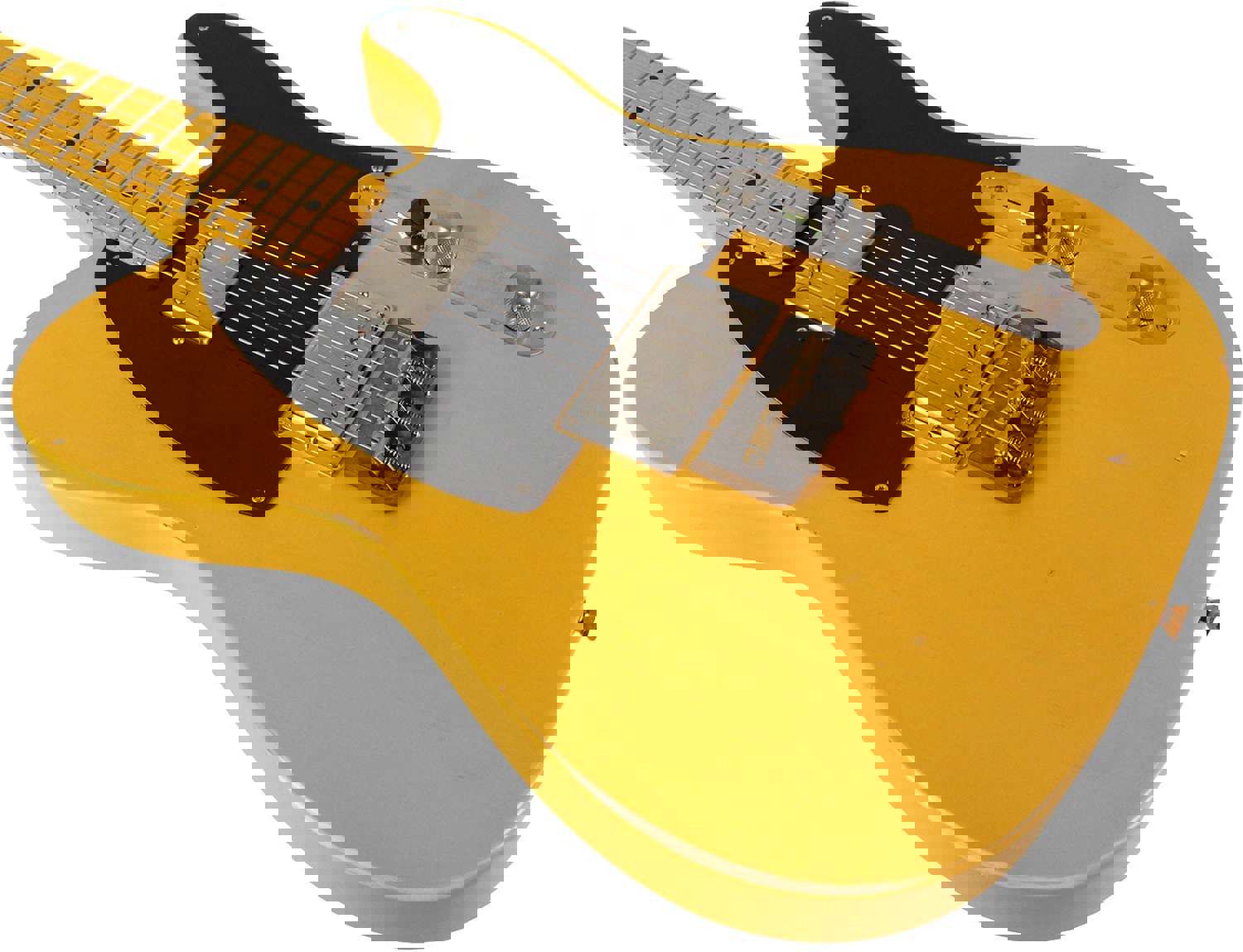 Nash T-2HB Guitar, Butterscotch Blonde, Light Aging - Classic Telecaster with Lollar Humbuckers