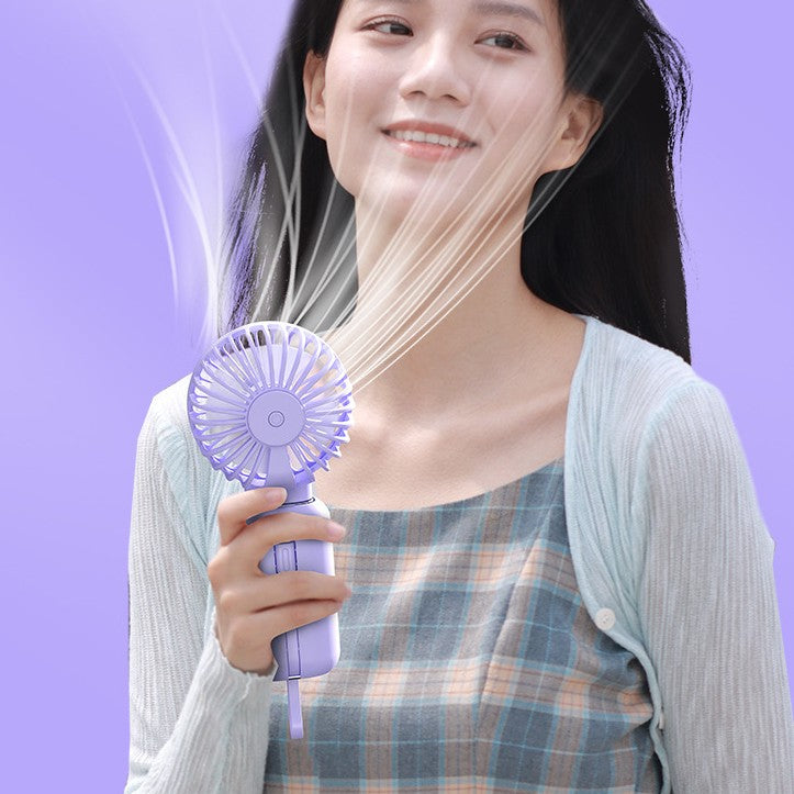 SRline 2-in-1 Handheld Fan with Fast Charging Power Supply - Portable, Silent Mini Fan for Home & Office