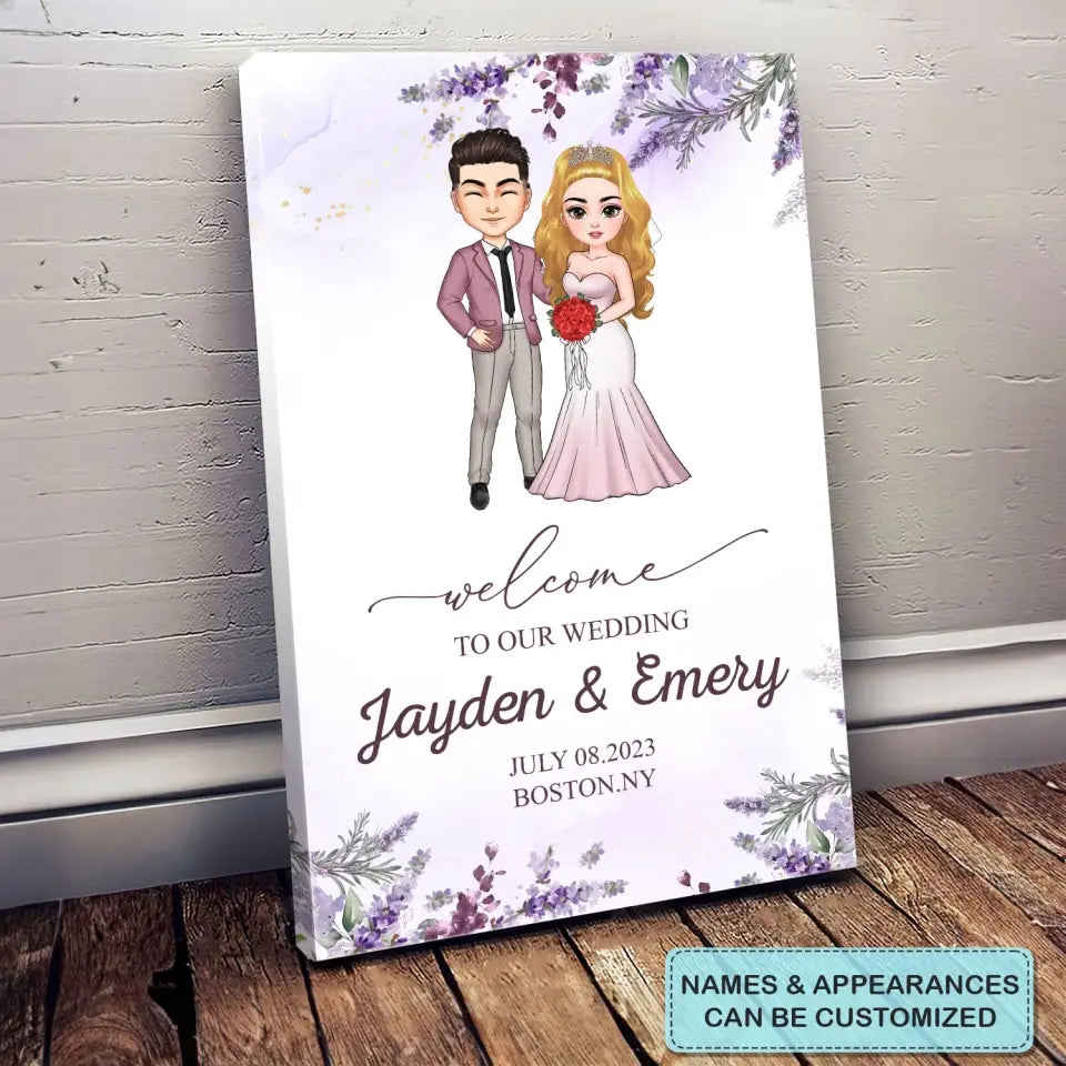 Personalized Custom Poster/Wrapped Canvas - Anniversary, Wedding Gift For Couple