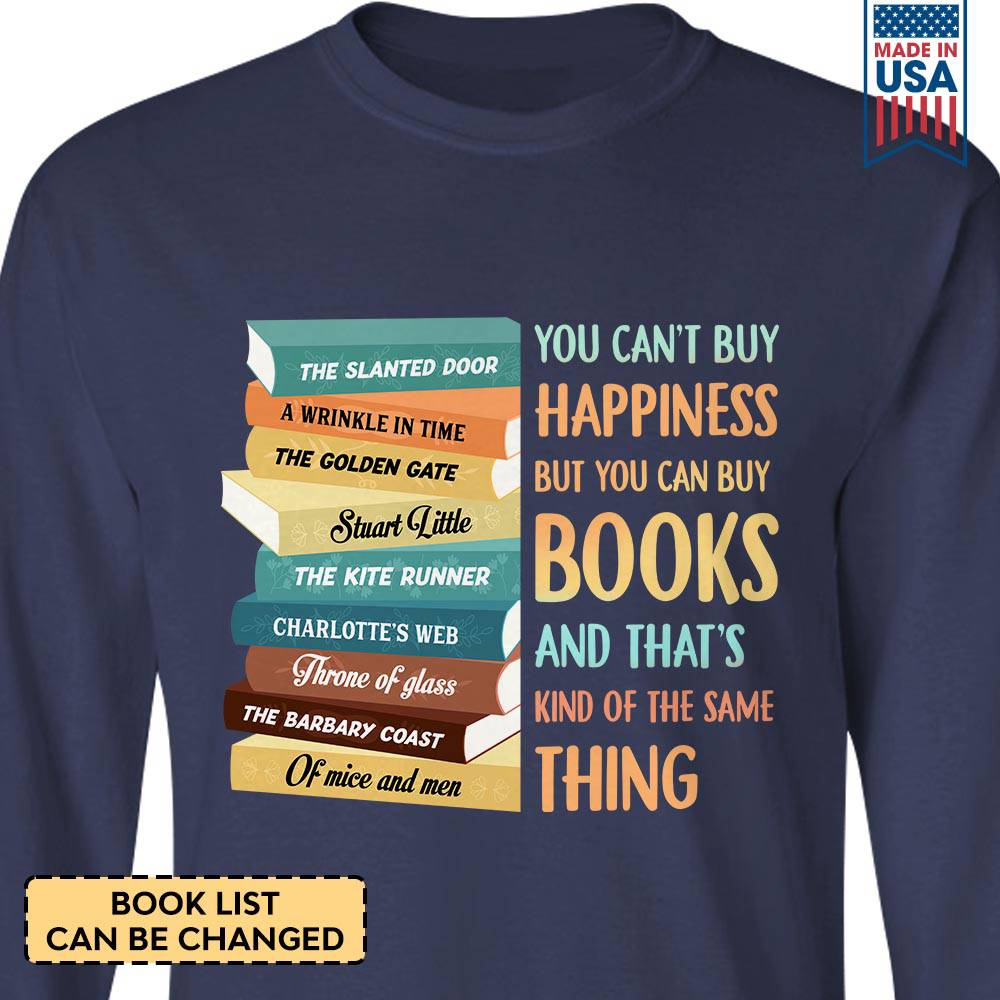 Custom Bookshelf Tee - Book Lovers Gift LSBH34