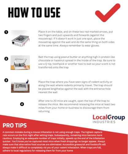 Tin Cat Multi-Catch and Release Humane Live Mouse Trap with Clear Window Lid for Indoor Outdoor Use (Black, 2 Pack)