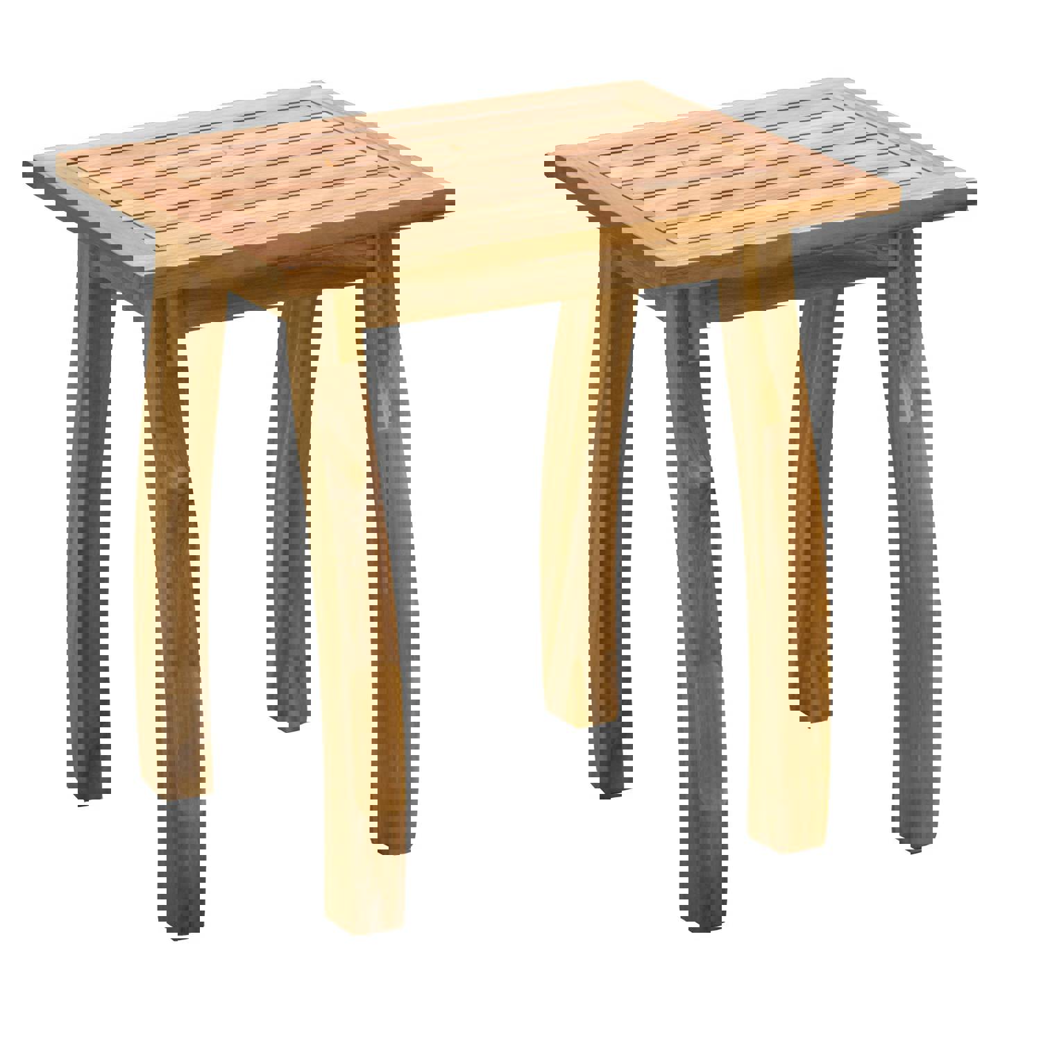 Noble Outdoor Geometric Teak Acacia Wood Rocking Chair with Accent Table