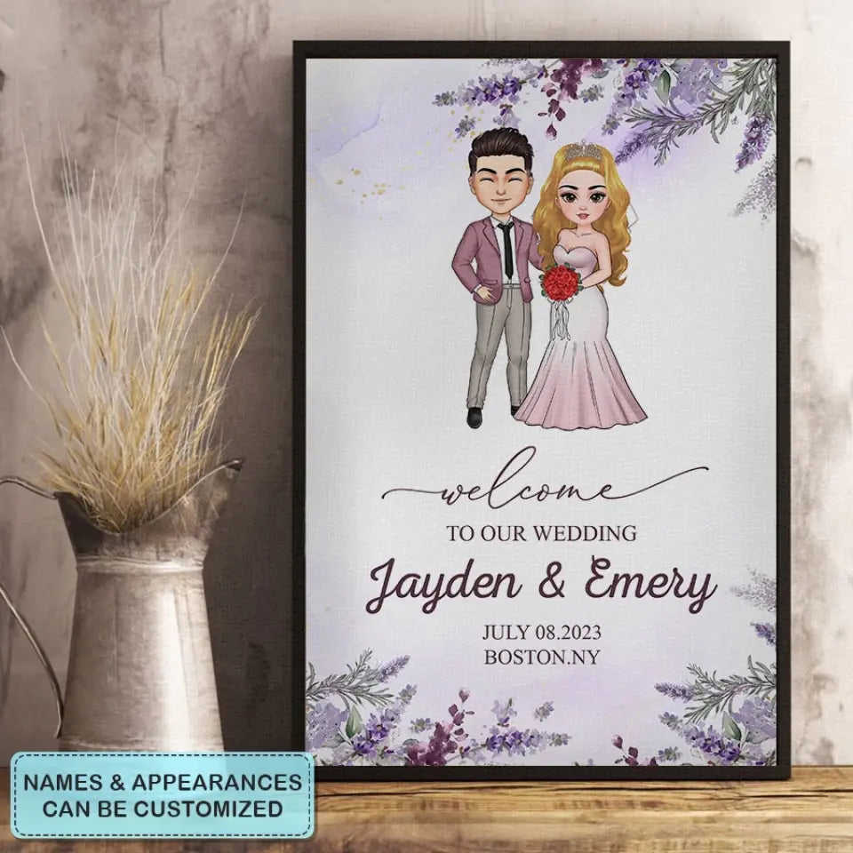 Personalized Custom Poster/Wrapped Canvas - Anniversary, Wedding Gift For Couple