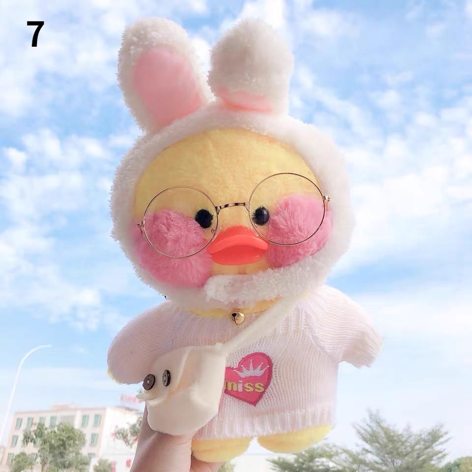 Kawaii LaLafanfan Cafe Yellow Duck Plush Toy - Perfect Birthday Gift for Girls