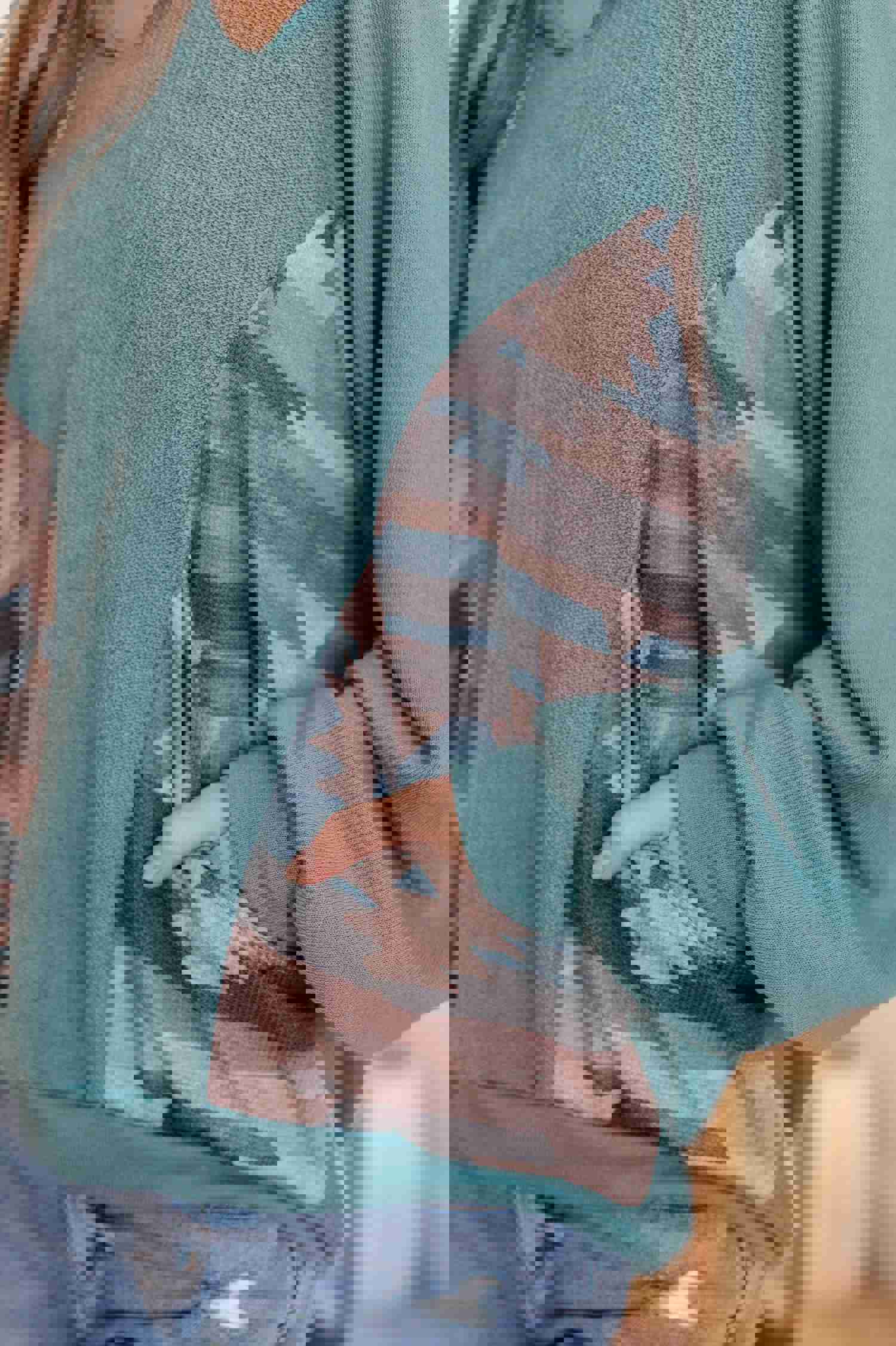 Southwest Sunrise Patchwork Hoodie