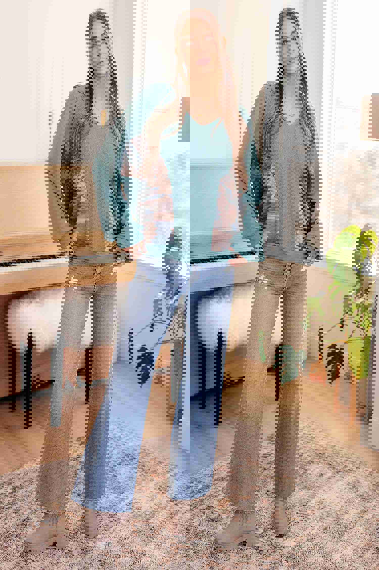 Southwest Sunrise Patchwork Hoodie