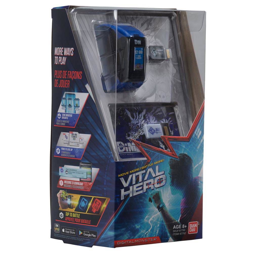 Digimon Vital Hero - Blue Fitness Band Wolf Howl