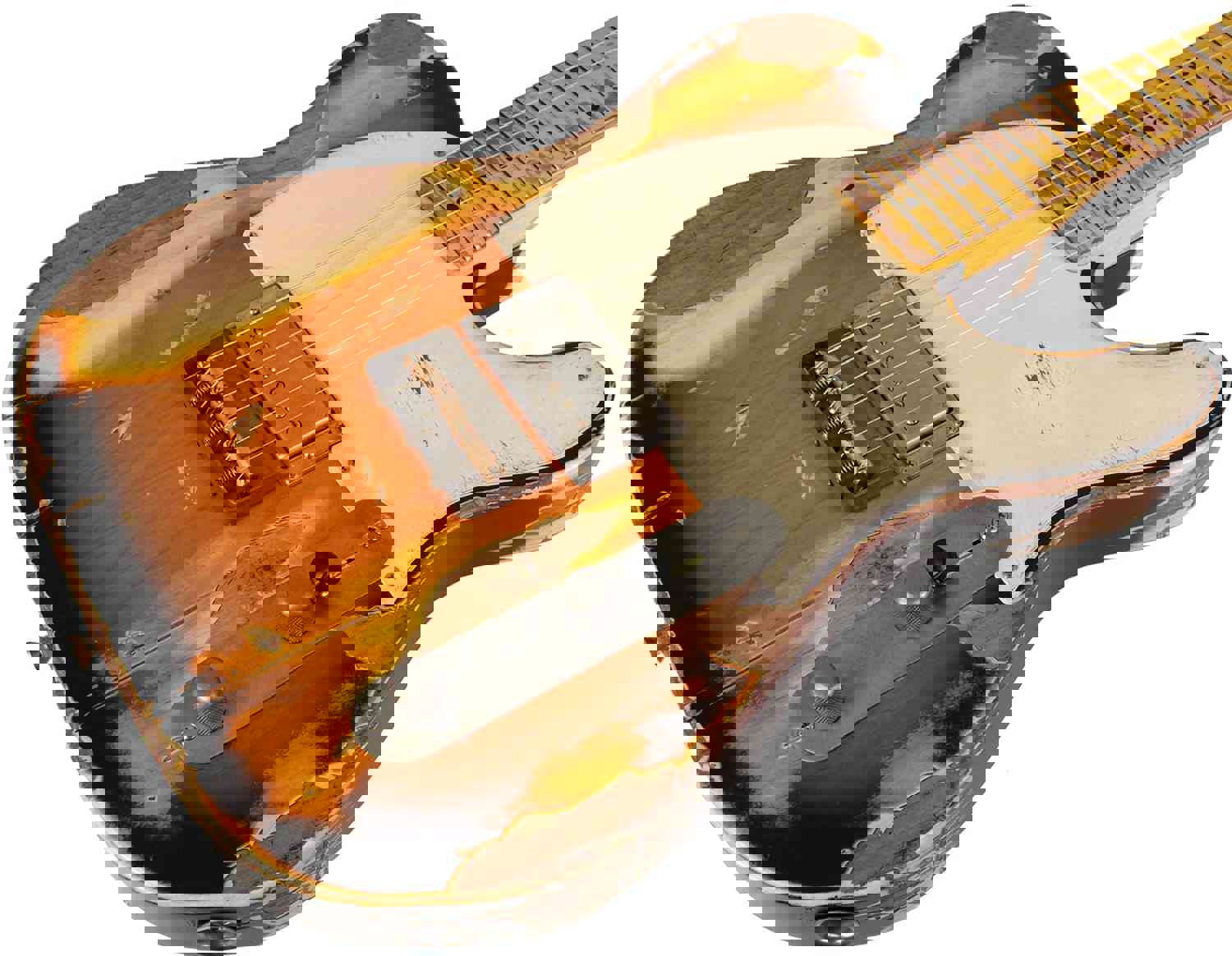 Nash E-1HB Guitar, 2-Tone Burst, Extra Heavy Aging