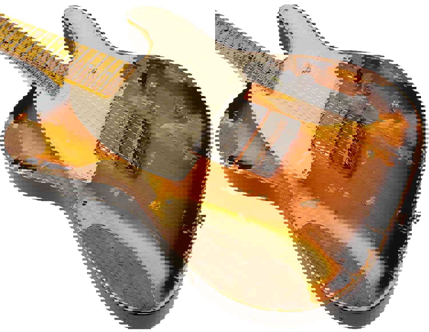 Nash E-1HB Guitar, 2-Tone Burst, Extra Heavy Aging