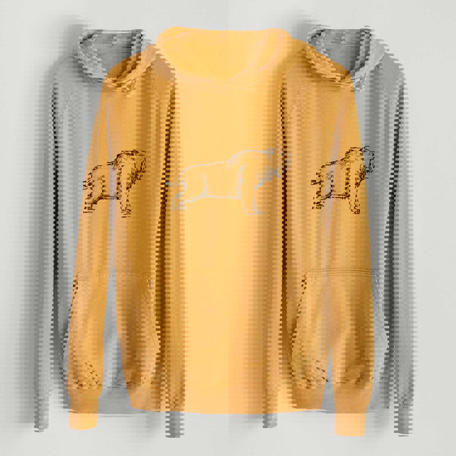 Saber-toothed Tiger - Smilodon - Mid-Weight Unisex Vintage 100% Cotton Hoodie