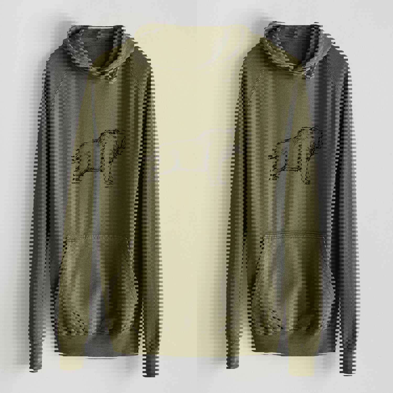 Saber-toothed Tiger - Smilodon - Mid-Weight Unisex Vintage 100% Cotton Hoodie