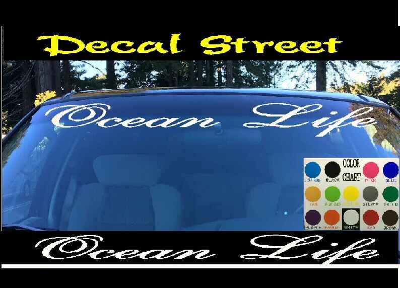 Ocean Life Windshield Vinyl Decal Sticker for Honda Euro Drift
