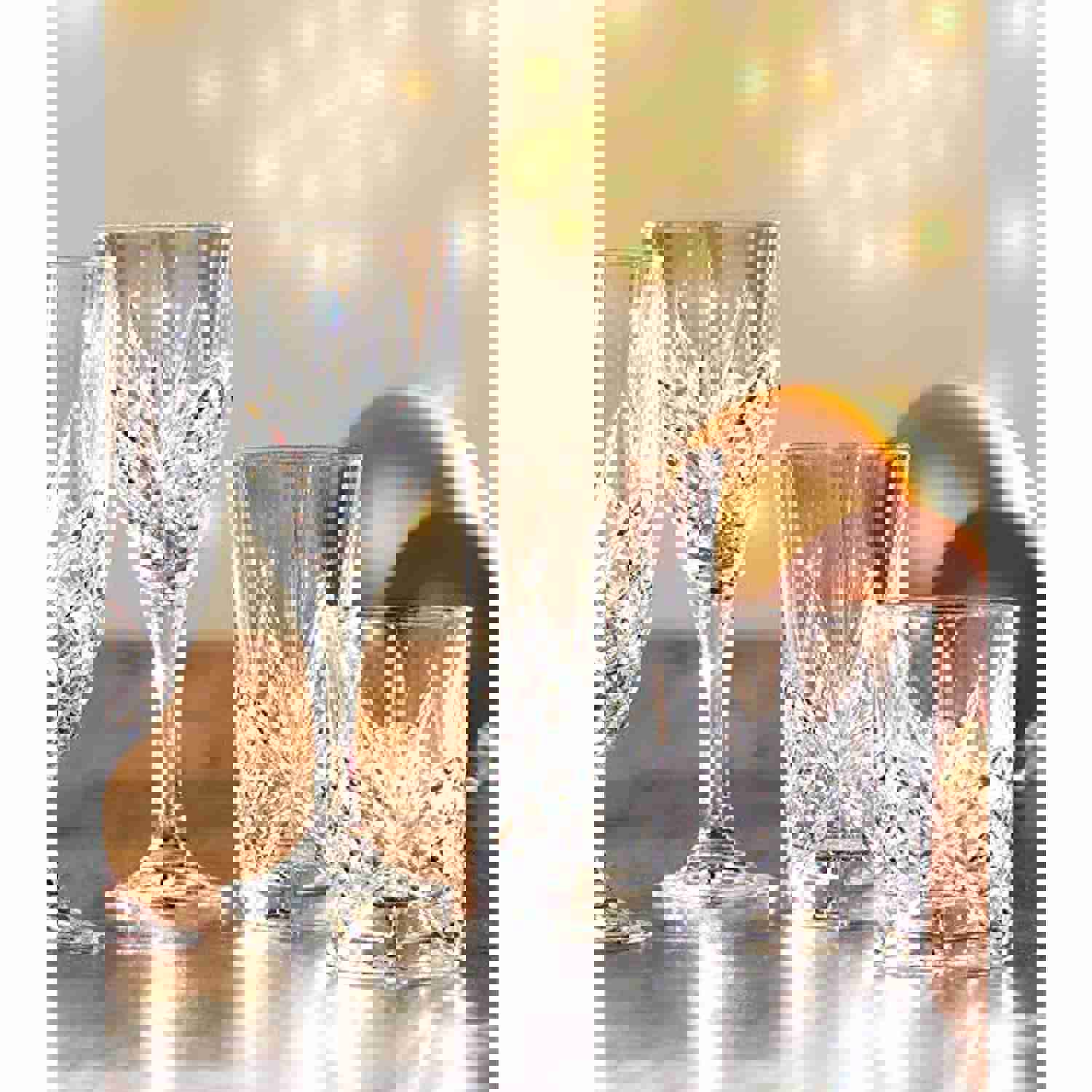 Italian Crystal Wine Glasses, Set of 4 - 9 Ounce Premium Wine Goblets for Any Occasion