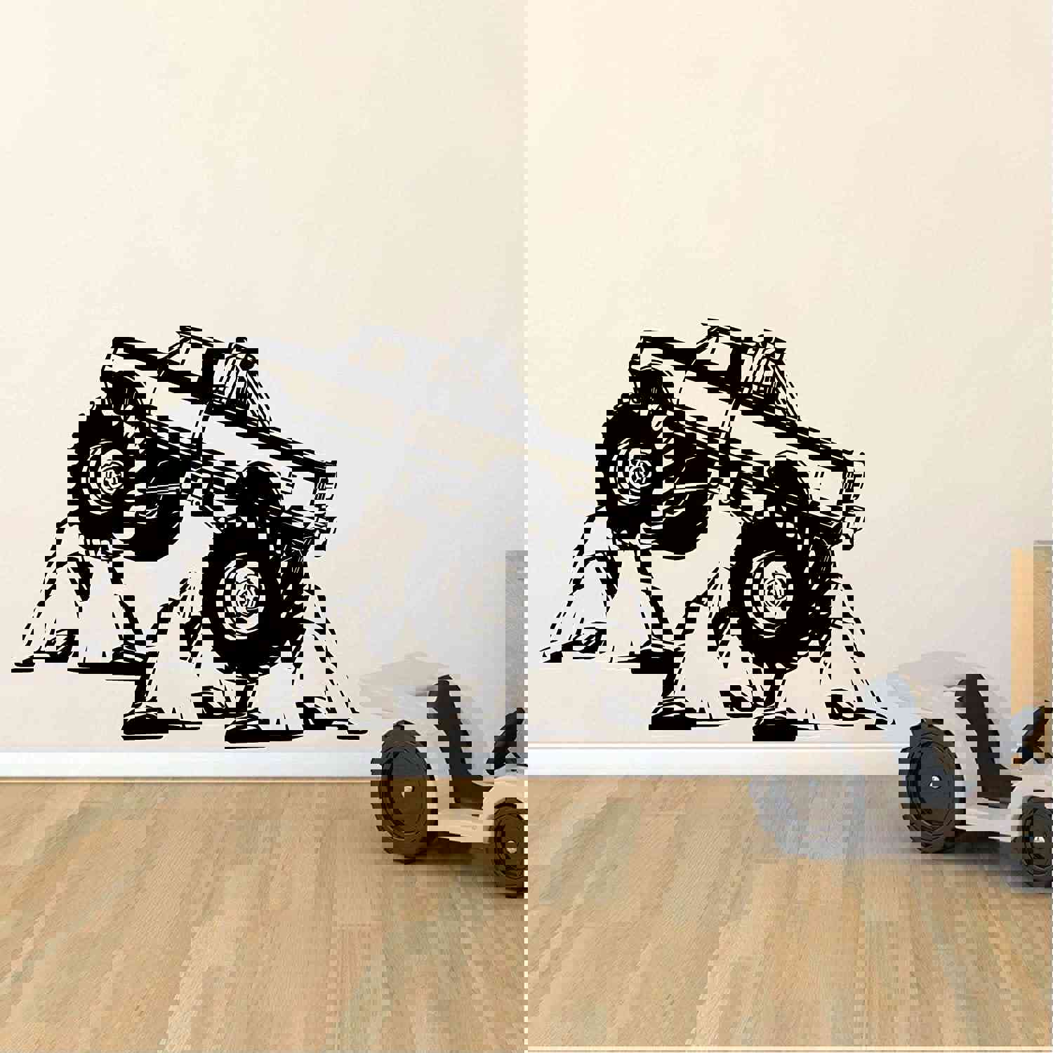 Trucks Vinyl Wall Sticker Wall Decal - Wheels Cars Monster Truck Toy Car Ride