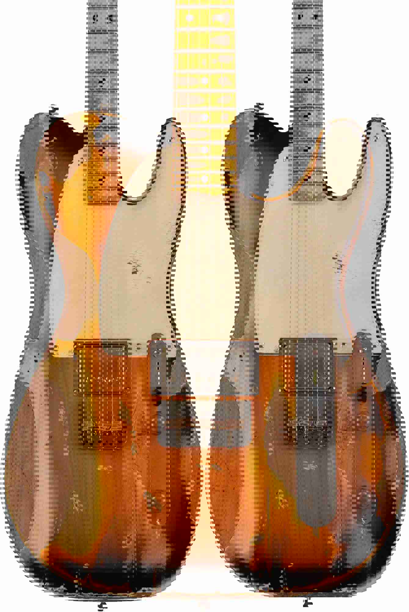 Nash E-1HB Guitar, 2-Tone Burst, Extra Heavy Aging