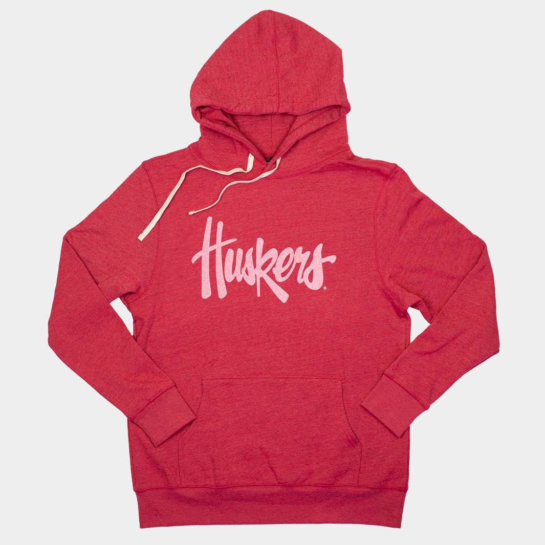 Nebraska Huskers Red Hoodie - Vintage Logo Edition