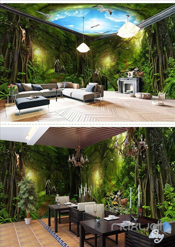 Deep Forest Theme Space Wallpaper Mural Decal