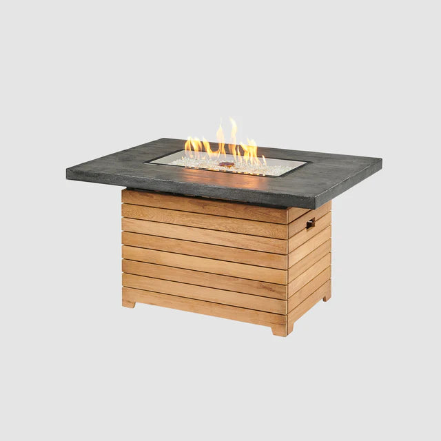 Outdoor Greatroom Company Darien Rectangular Gas Fire Pit Table with Everblend Top