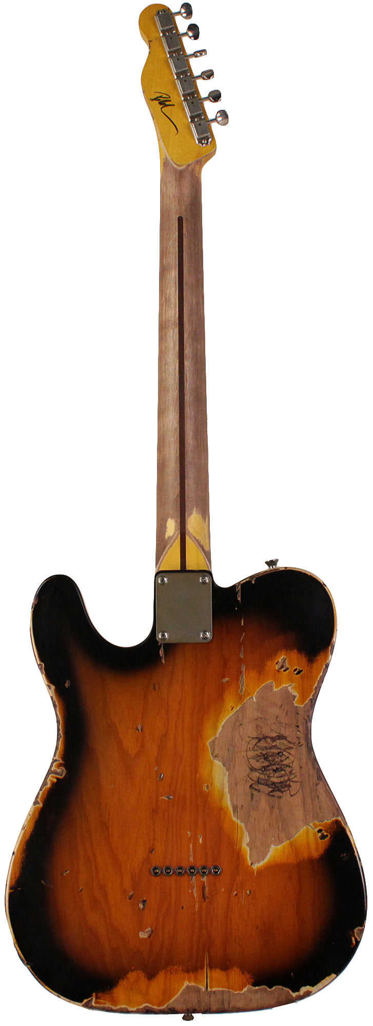 Nash E-1HB Guitar, 2-Tone Burst, Extra Heavy Aging