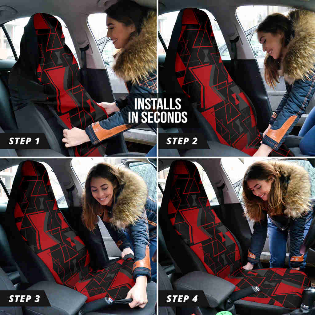 Black Widow Natasha Car Seat Covers - Premium Custom Fit for Cars & SUVs