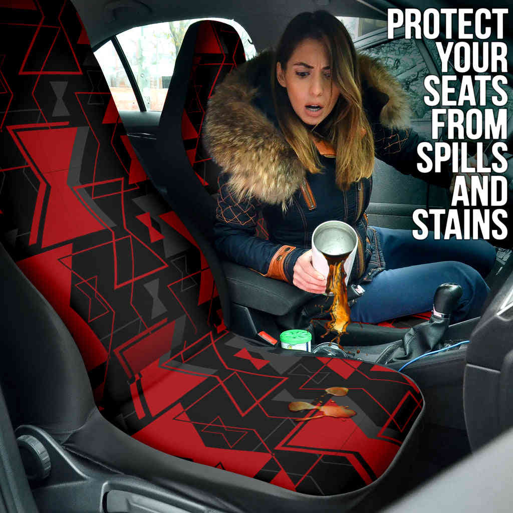 Black Widow Natasha Car Seat Covers - Premium Custom Fit for Cars & SUVs