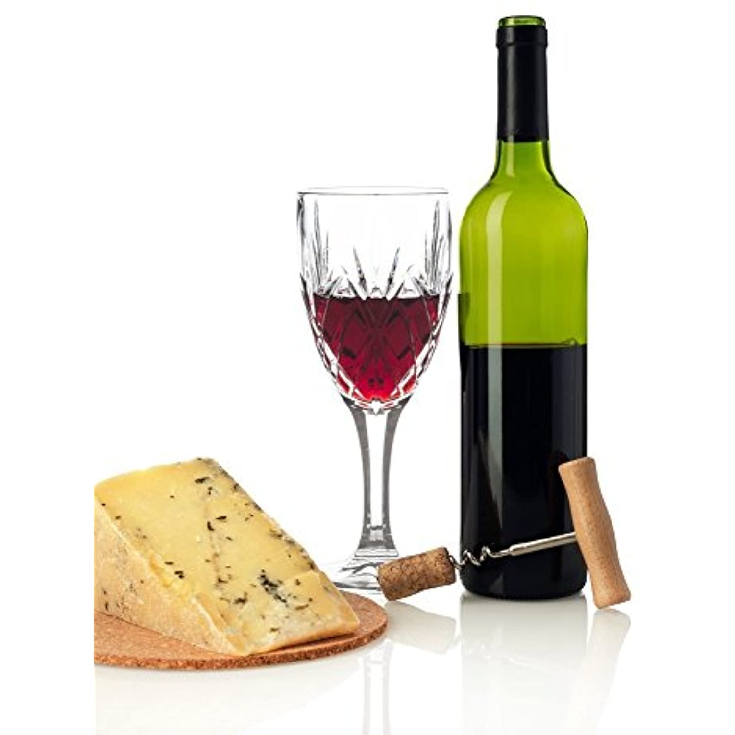 Italian Crystal Wine Glasses, Set of 4 - 9 Ounce Premium Wine Goblets for Any Occasion