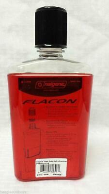 Nalgene Flask 12oz Ruby Red Drink Bottle - Slender, Lightweight & Leakproof