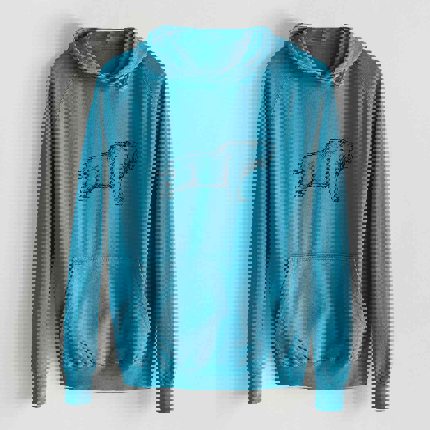 Saber-toothed Tiger - Smilodon - Mid-Weight Unisex Vintage 100% Cotton Hoodie