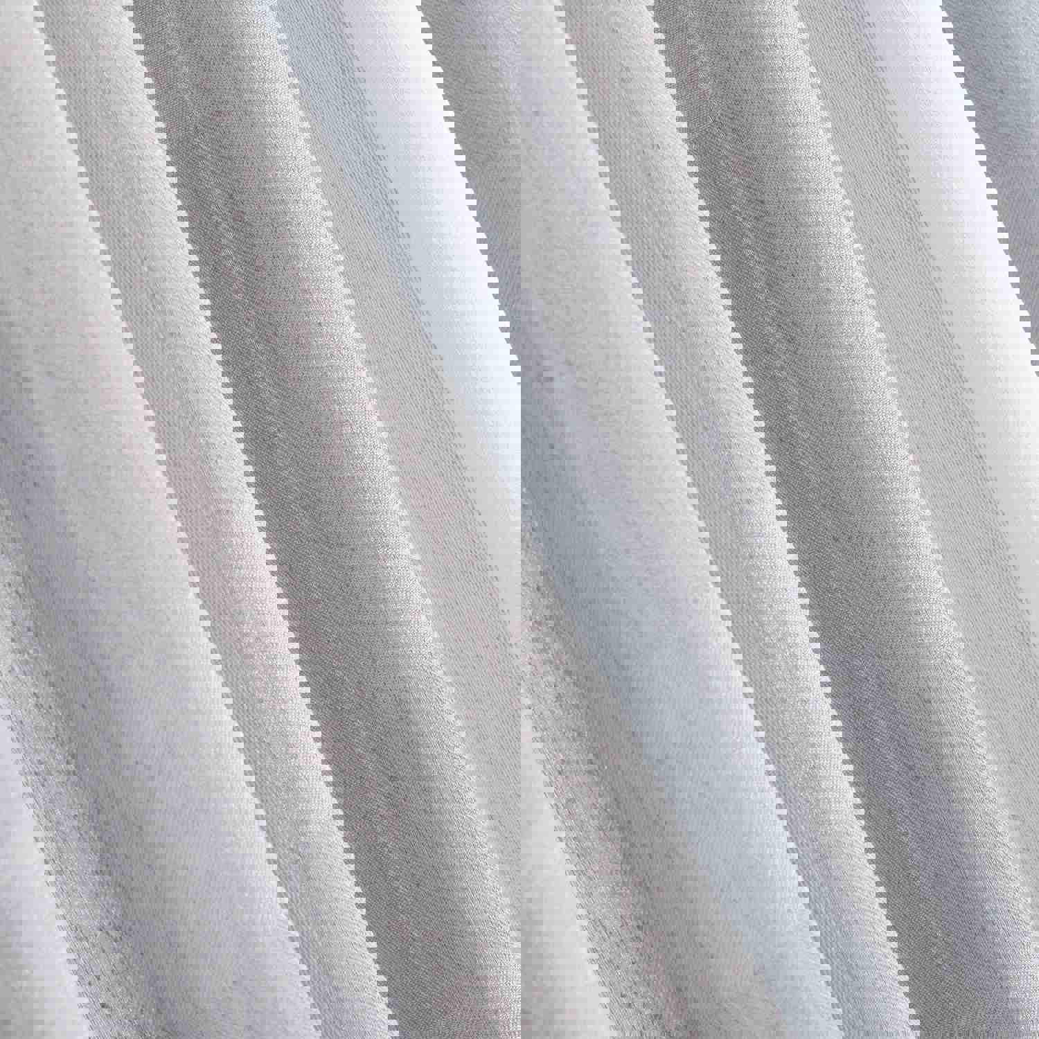 Plaid Pinch Pleated Linen Sheer Custom Size Curtain