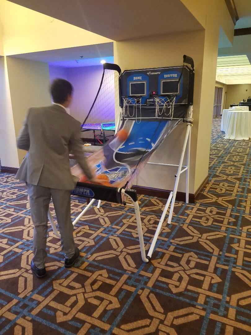 Electronic Double Hoop Basketball Game