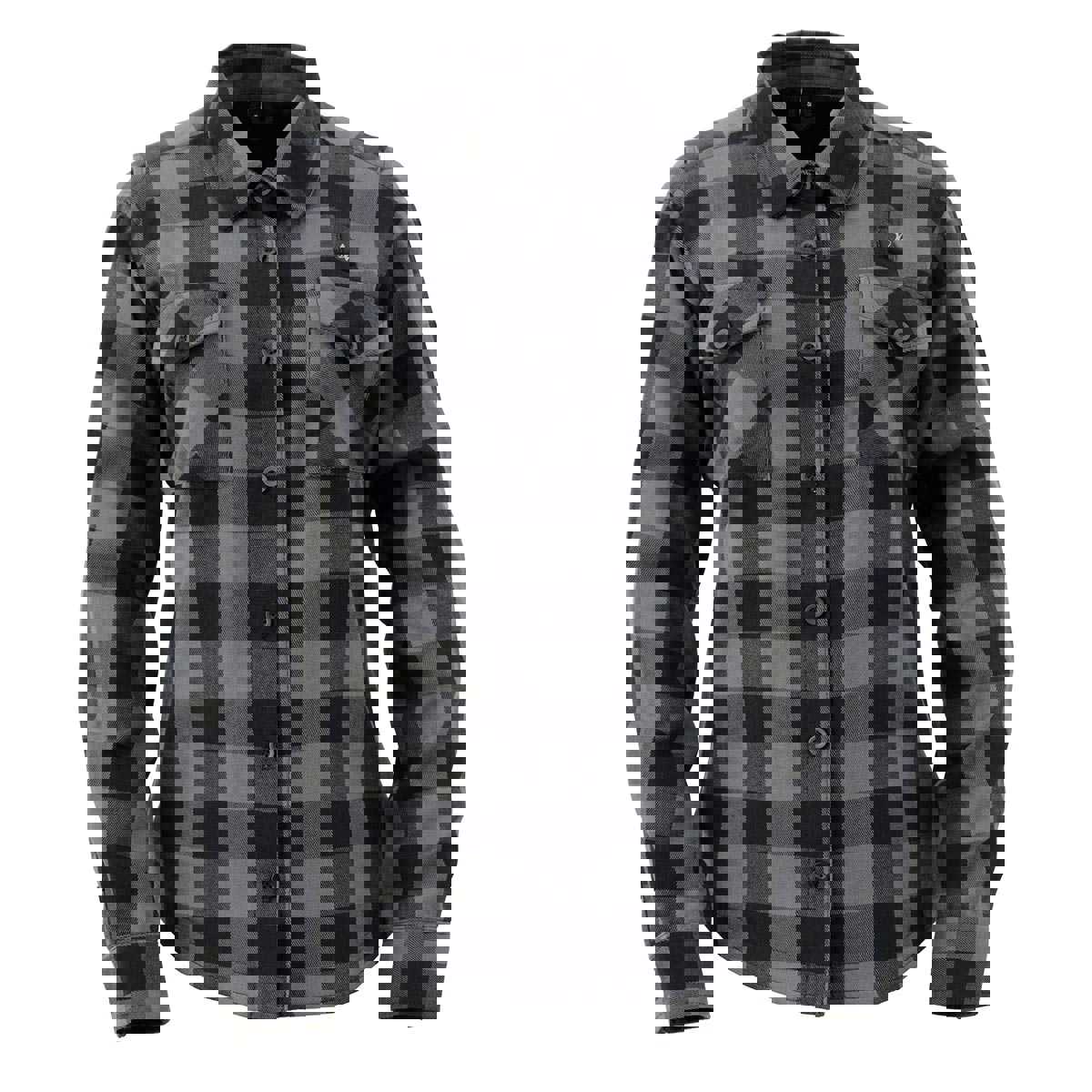 Nexgen Heat Women's NXL2601SET Bonnie Black - Grey Heated Flannel Shirt for Outdoor Activities with Rechargeable Battery